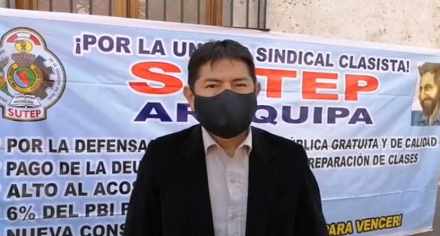 Secretario del SUTEP, Luis Soto Luque, pide que Consejo Regional se pronuncie. Foto: Captura video.