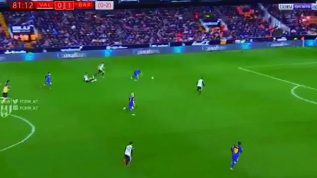Barcelona vs Valencia: Mala salida de la defensa y Rakitić decreta el 2 - 0