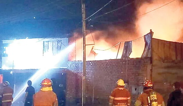 Incendio. Una de las emergencias de mayor magnitud ocurrió en San Juan de Lurigancho. Foto: difusión