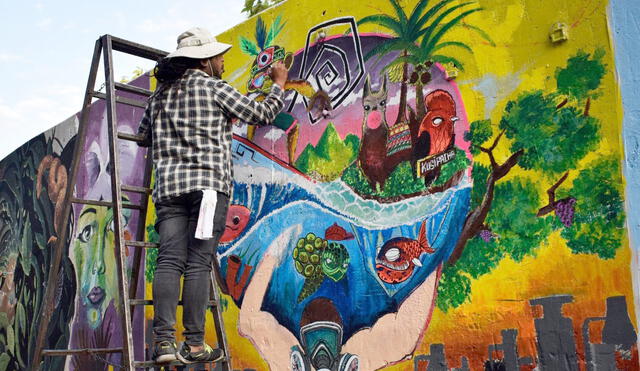 Murales con mensajes medio ambientales adornan el centro de Arequipa | FOTOGALERIA