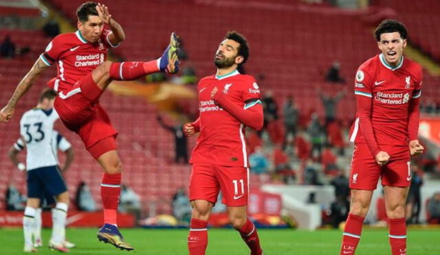 Liverpool venció 2-1 al Tottenham por la Premier League 2020-21. Foto: EFE.