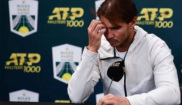 Rafel Nadal abandonó el ATP de París. (Créditos: AFP)