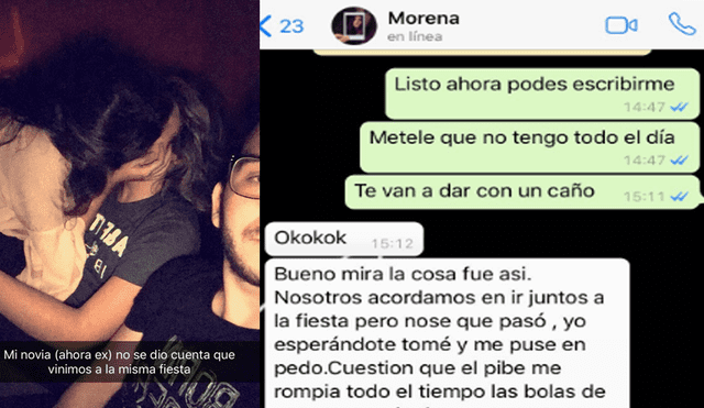 WhatsApp: Fotografía a su novia besando a otro y ella le escribe esto [FOTOS]
