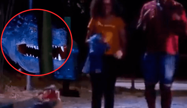 YouTube viral: perro disfrazado de cocodrilo aterra a transeúntes en un pasaje oscuro