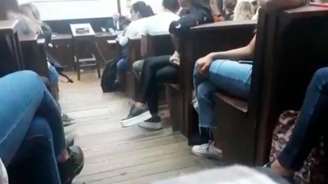 Estudiante denunció en plena clase a su profesor por acoso sexual [VIDEO]