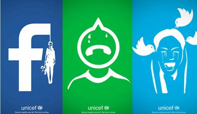 UNICEF presenta esta impactante campaña gráfica que ilustra el cyber bullying
