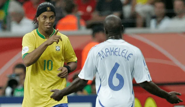 Makelele intentó amedrentar a Ronaldinho, pero quedó en ridículo con respuesta del brasileño