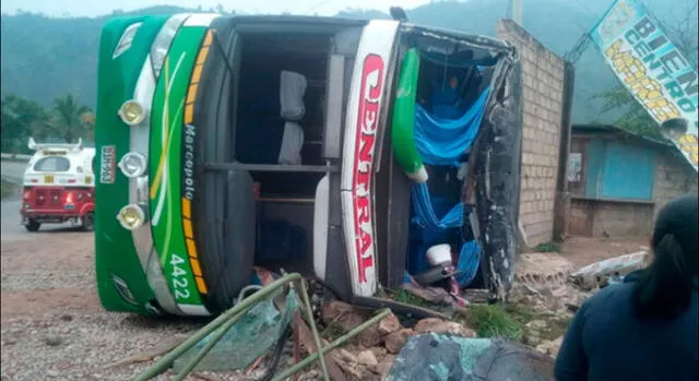 Junín: ómnibus turístico se despista y deja un muerto y 25 heridos