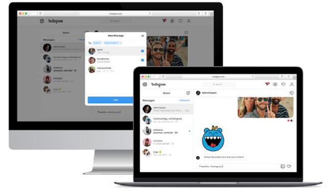 Ya se pueden enviar mensajes directos en la versión web de Instagram.