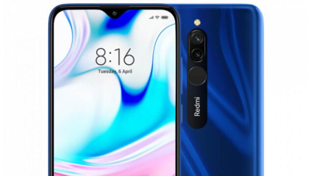 Xiaomi Redmi 8 cuenta con un notch en forma de gota.