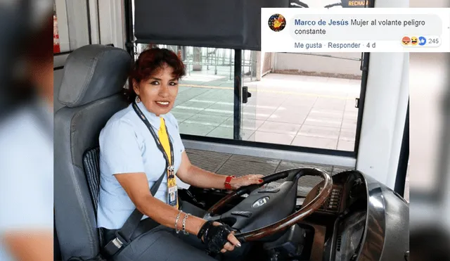 Indignación por comentarios machistas tras foto de mujer manejando un bus del Metropolitano  