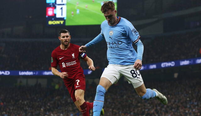 Liverpool y Manchester City se enfrentaron en el Etihad Stadium por la Carabao Cup. Foto: EFE