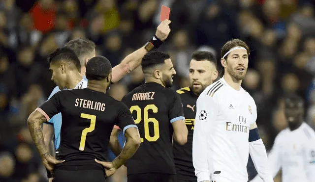 Sergio Ramos fue expulsado en el partido de ida por los octavos de final en el mes de febrero del presente año. Foto: AFP.