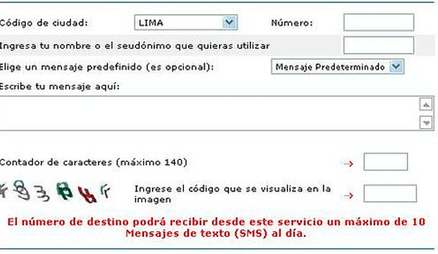 Las operadoras móviles de aquel entonces: Movistar y Claro, solían tener sus webs para el envío de SMS gratis. Foto: Webnovedad.