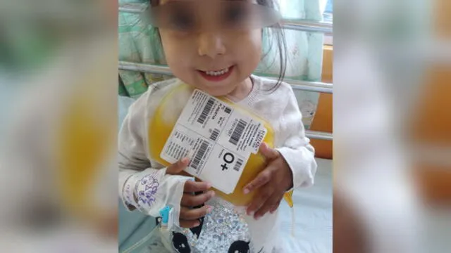 La pequeña Zio Yeluz Buiza Huamán sufrirá la extirpación de su bazo y necesitará mayores transfusiones. (Foto: Difusión)
