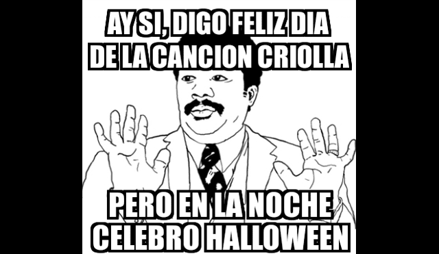 Facebook: "Halloween" y el "Día de la Canción Criolla" tienen batalla de memes y aquí están los mejores [FOTOS]
