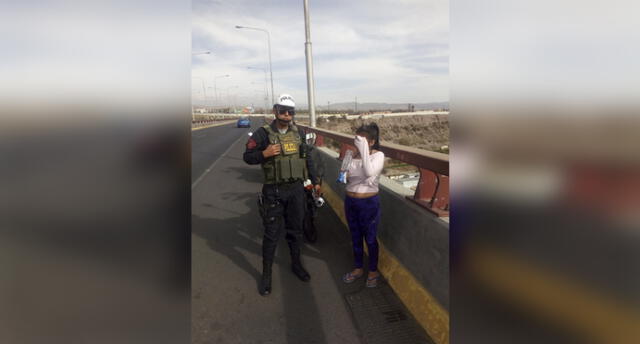 Arequipa: adolescente de 16 años intentó suicidarse en puente Chilina