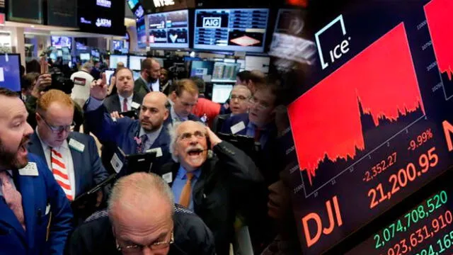 Dow Jones registró una fuerte caída pese a iniciar en alza. Foto: Composición