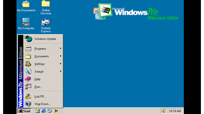 Así se veía la interfaz de Windows ME. Foto: The Guardian.
