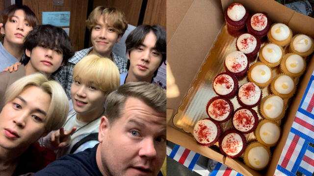 BTS: James Corden regala pasteles a los ARMYs antes de The Late Late Show