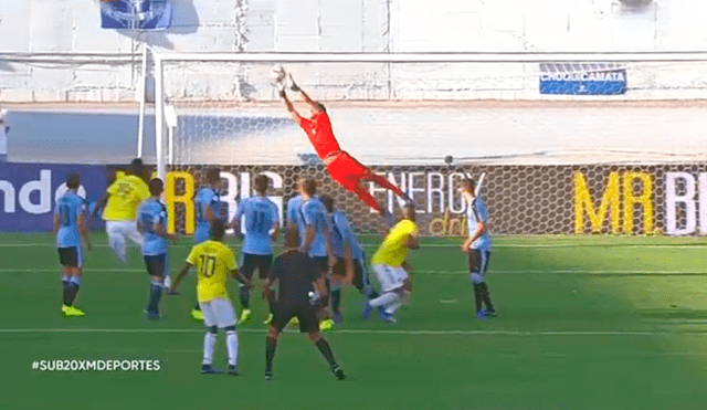 Colombia vs Uruguay Sub 20: tapada notable de Renzo Rodriguez para evitar triunfo 'cafetero'