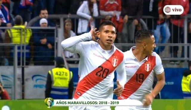 Edison Flores nuevamente enciende la esperanza en los hinchas de la selección peruana. Junto a Yotún formaron '2019', lo cual sería un presagio de la bicolor como campeón.