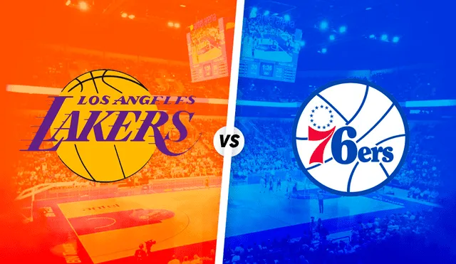 Lakers enfrenta a los Philadelphia 76ers por la NBA.