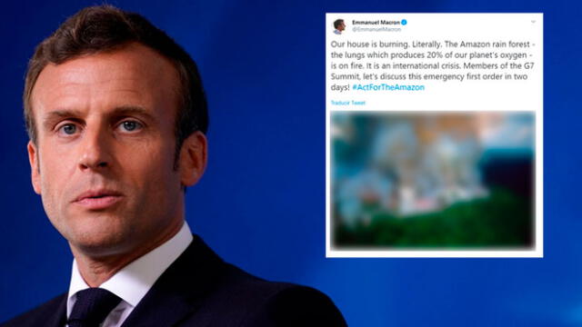 Presidente de Francia se pronunció a través de Twitter, pero cayó en una fake news. Foto: Teller Report