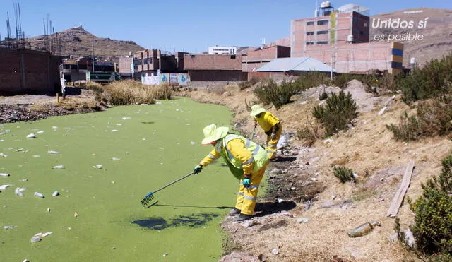 Limpieza del río Torococha en Juliaca