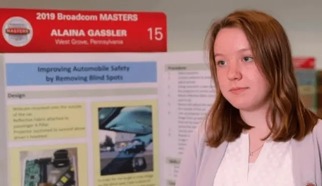 Invento de alumna estadounidense sobre seguridad en autos ganó concurso científico. Foto: SocietyforScience/YouTube