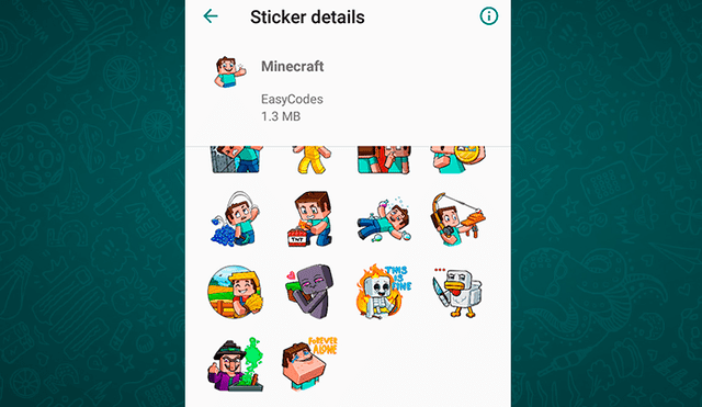 WhatsApp: con este truco podrás desbloquear los stickers ocultos de Minecraft [FOTOS]