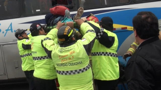 Heridos fueron atendidos por personal de la municipalidad de Surco, la Policía Nacional del Perú (PNP) y el Cuerpo General de los Bomberos (Fotos: Municipalidad de Surco)