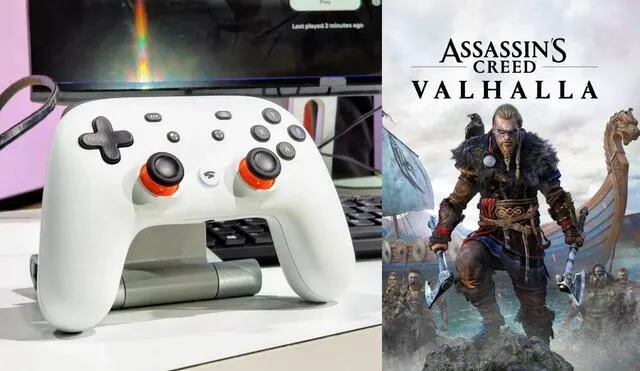 La mayor parte de los juegos de Ubisoft+ ahora puede jugarse desde el celular con Google Stadia. Assassin’s Creed Valhalla está incluido. Foto: TechSpot/Ubisoft