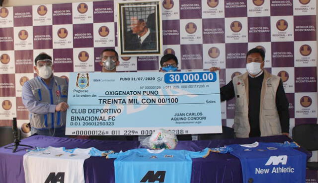 Club Deportivo Binacional sorprendió al realizar contribuición.