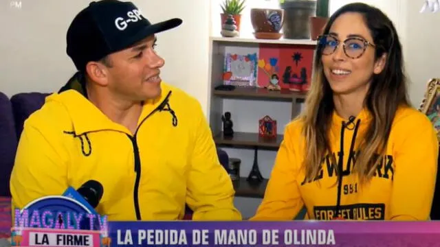 Olinda Castañeda y su novio revelan cómo fue la pedida de mano. | FOTO: Captura Magaly TV.