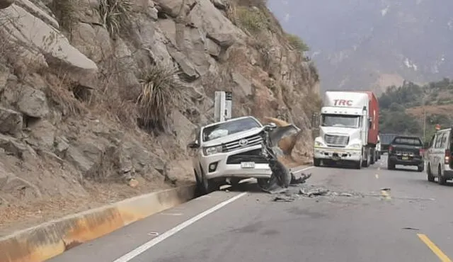 Accidente de tránsito se registró en la carretera de penetración a la sierra liberteña.