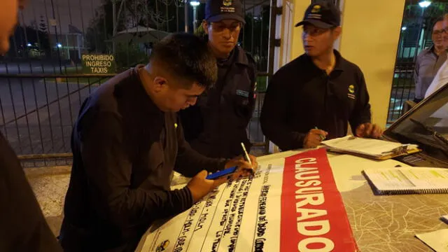 Clausura se dio con la presencia de fiscalizadores, serenos y la Policía Municipal. (Foto: Municipalidad de La Molina)