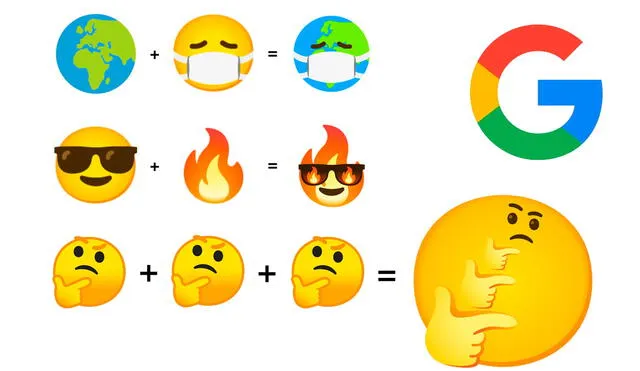 En el famoso teclado Gboard, ya existe una opción para combinar emojis. Mezcla el de la tierra con el de cara con mascarilla y obtén un planeta enfermo. Así, hay 14.000 posibilidades más. Foto: Gizmodo/Google, composición