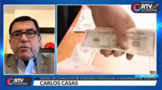 Carlos Casas, decano de la Facultad de Economía de la U. del Pacífico. Entrevistado en RTV Economía.