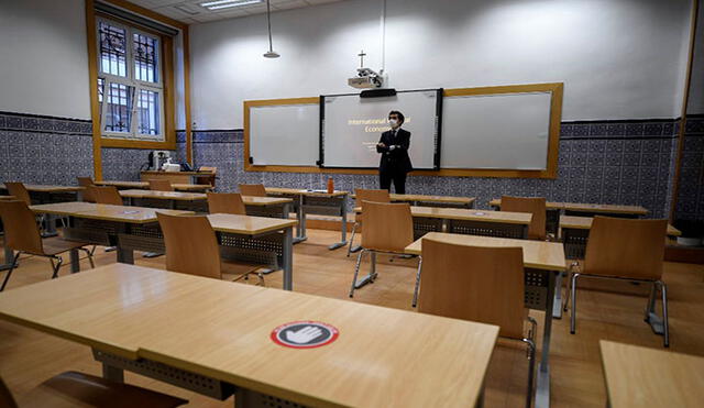 Este lunes 7 de septiembre también se retomaron las clases universitarias en España. Foto: AFP
