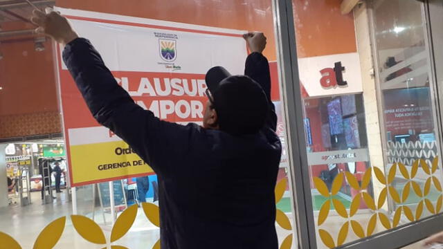 Centro comercial fue multado con 50% de una UIT, además de la clausura temporal. (Foto: Municipalidad de Independencia)