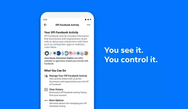 Podrás evitar que se compartan tus datos de navegación con Facebook.