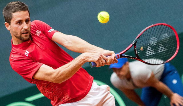 Sandro Ehrut (381 ATP) volverá a jugar la Copa Davis con Suiza. Foto: Keystone.