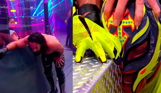 Rey Mysterio perdió ante Seth Rollins en pelea "ojo por ojo" en el magno evento WWE Extreme Rollins. (FOTO: Fox Action/Composición La República).