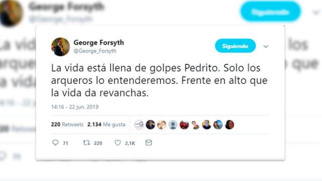George Forsyth a Pedro Gallese
