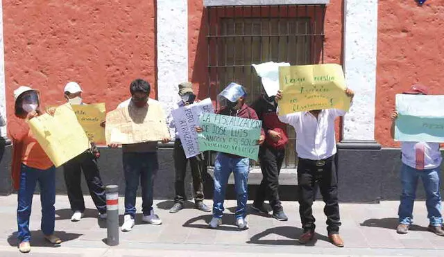 presión. Pobladores de Jardín del Colca protestaron.