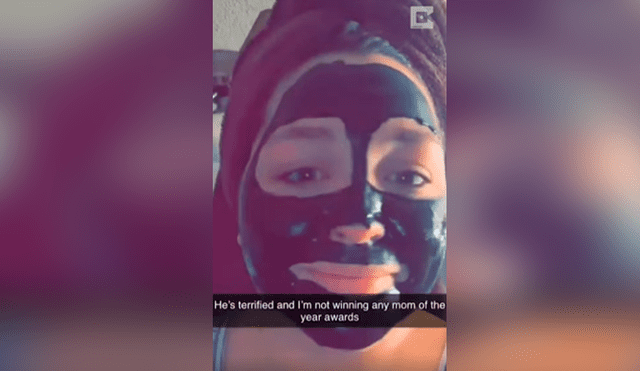 YouTube viral: bebé tiene dramática reacción al ver por primera vez a su mamá con una mascarilla ‘negra’