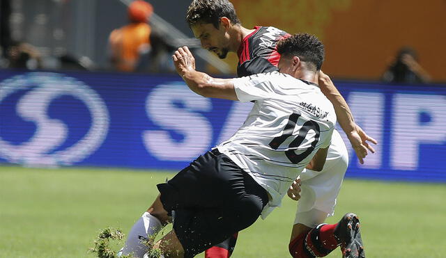 Atlético Paranaense no complicó a su rival y sucumbió por un contundente 3-0. Foto: AFP.