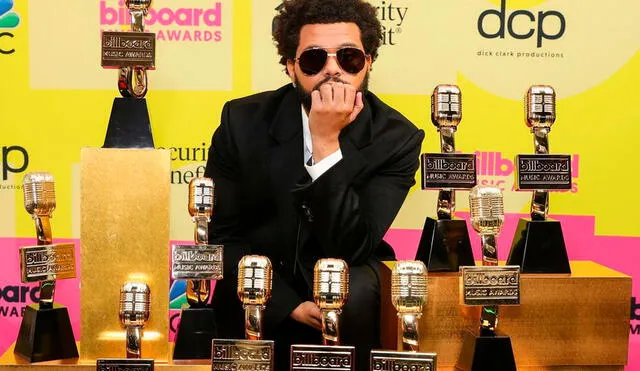 El cantante presumió sus premios en redes sociales. Foto: The Weeknd/Instagram