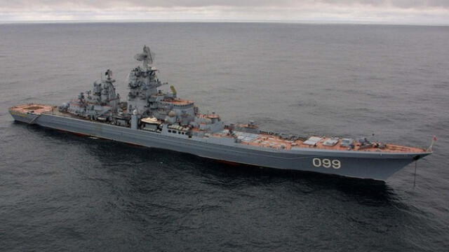 Piotr Veliki es el buque insignia de la Flota del Norte de Rusia.